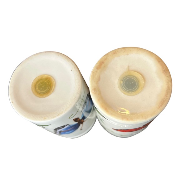 Porcelain Butterfly Printed Salt & Pepper Shakers EXCELLENT Condition Purple Red - Picture 7 of 7